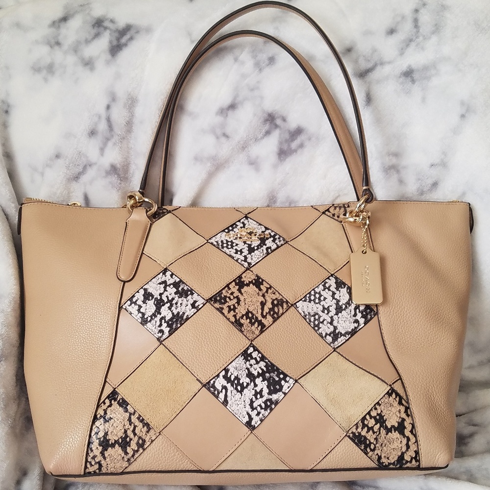 Coach Ava tote in snake embossed patchwork